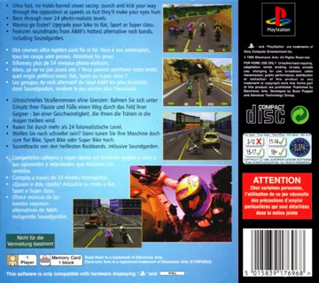 Road Rash (US) box cover back